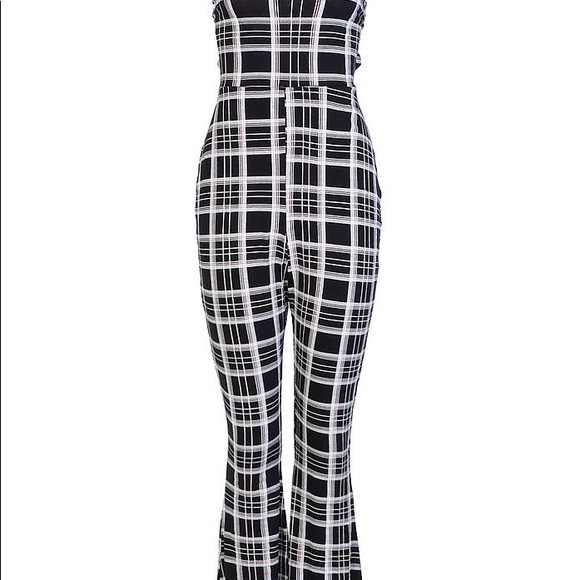 Boohoo Square Neck Wide Leg Jumpsuit - Picture 3 of 6